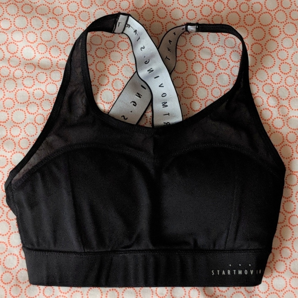 Bershka mesh cross back sports bra